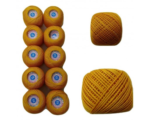 AMBER - Set Lot of 10 - 6 Ply Strand - Cotton Thread Yarn Cross Stitch Embroidery	